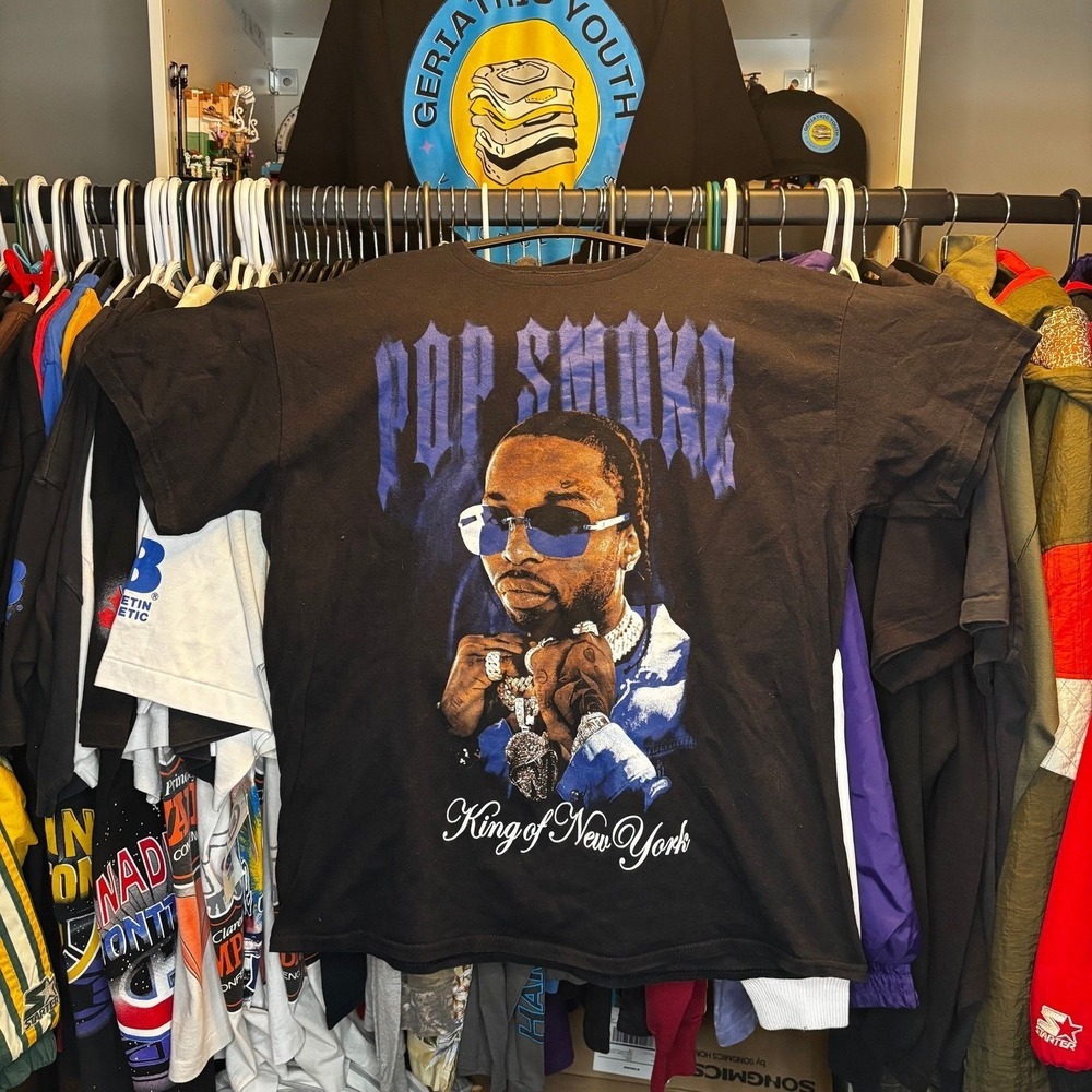 Pop Smoke King of New York Graphic Rap Tee XL Black